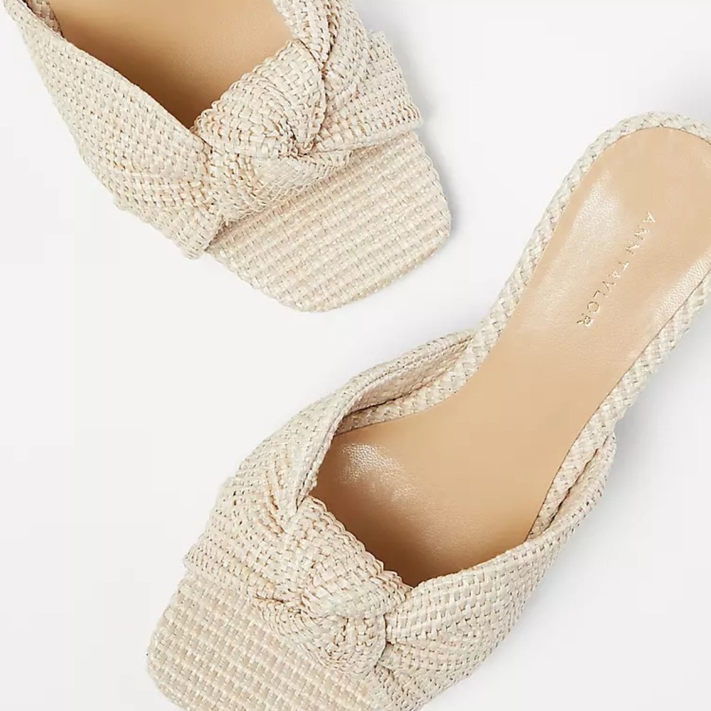 Ann Taylor Knotted Straw Sandals, 9, NWOT - Picture 2 of 8